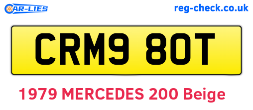 CRM980T are the vehicle registration plates.