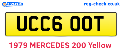 UCC600T are the vehicle registration plates.