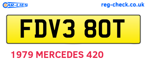 FDV380T are the vehicle registration plates.
