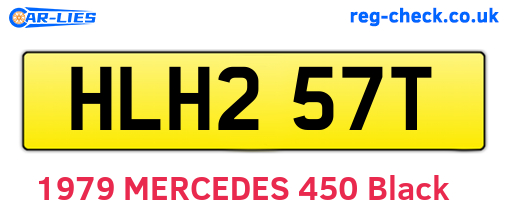 HLH257T are the vehicle registration plates.