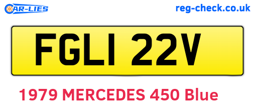 FGL122V are the vehicle registration plates.