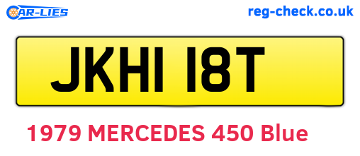 JKH118T are the vehicle registration plates.