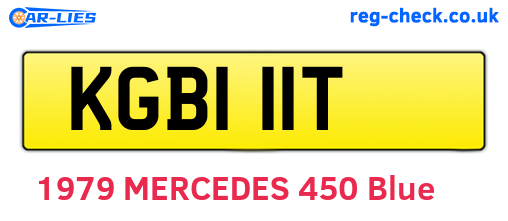 KGB111T are the vehicle registration plates.