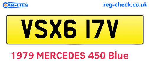 VSX617V are the vehicle registration plates.