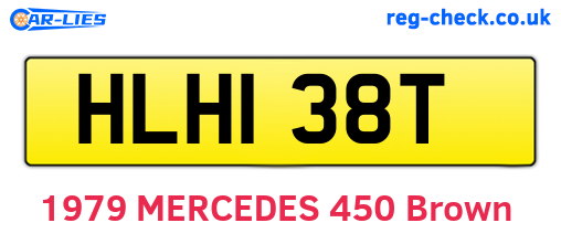 HLH138T are the vehicle registration plates.