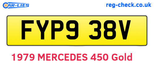 FYP938V are the vehicle registration plates.