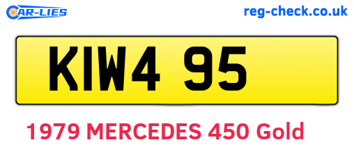 KIW495 are the vehicle registration plates.
