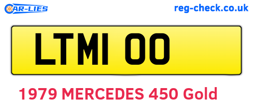 LTM100 are the vehicle registration plates.
