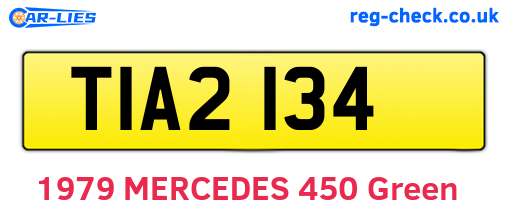 TIA2134 are the vehicle registration plates.
