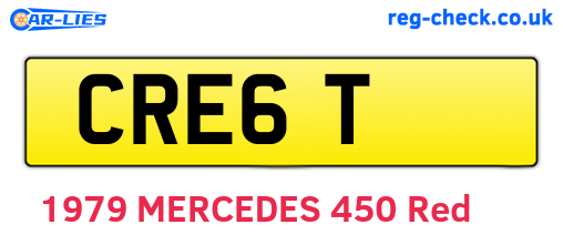 CRE6T are the vehicle registration plates.