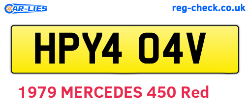 HPY404V are the vehicle registration plates.