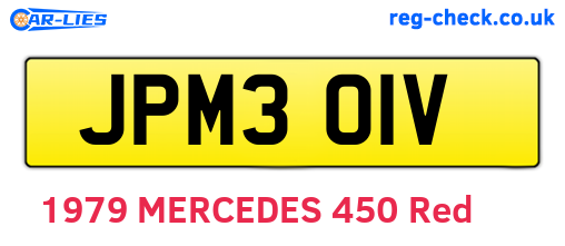 JPM301V are the vehicle registration plates.