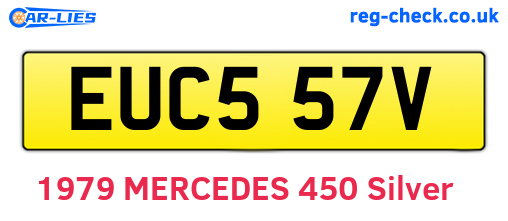 EUC557V are the vehicle registration plates.