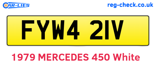 FYW421V are the vehicle registration plates.