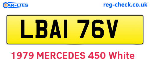 LBA176V are the vehicle registration plates.