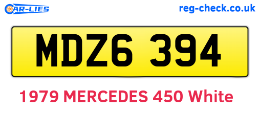 MDZ6394 are the vehicle registration plates.