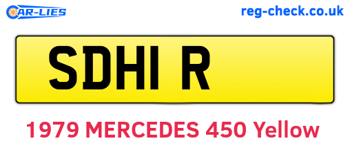 SDH1R are the vehicle registration plates.