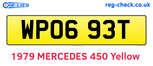 WPO693T are the vehicle registration plates.