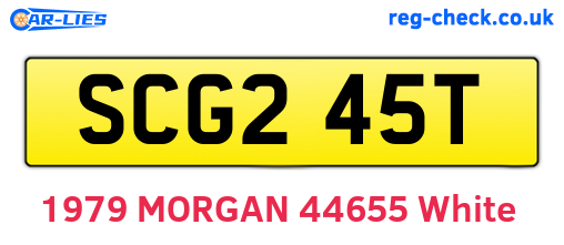 SCG245T are the vehicle registration plates.