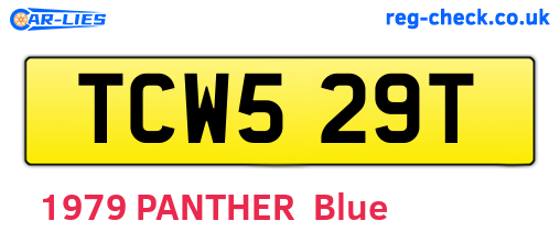 TCW529T are the vehicle registration plates.