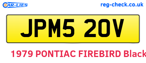 JPM520V are the vehicle registration plates.