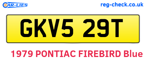 GKV529T are the vehicle registration plates.
