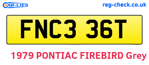FNC336T are the vehicle registration plates.
