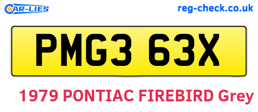 PMG363X are the vehicle registration plates.