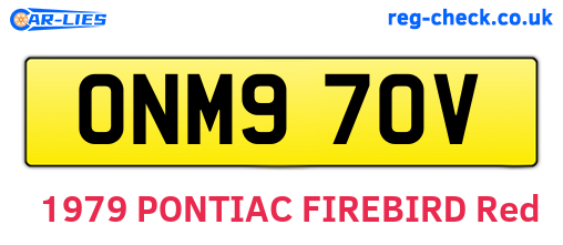 ONM970V are the vehicle registration plates.