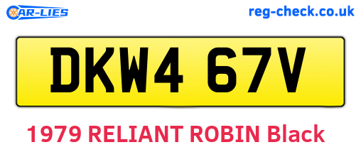 DKW467V are the vehicle registration plates.