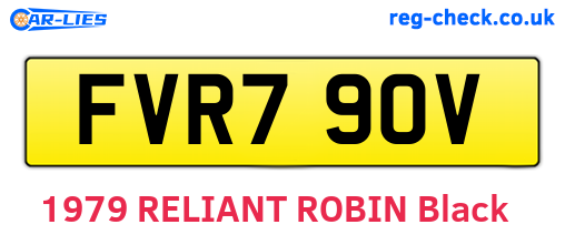 FVR790V are the vehicle registration plates.