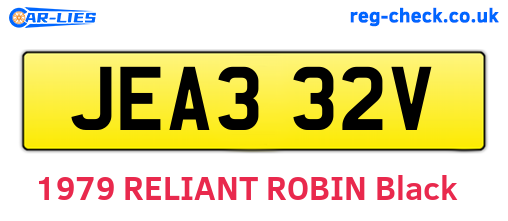JEA332V are the vehicle registration plates.