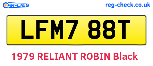 LFM788T are the vehicle registration plates.