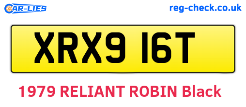 XRX916T are the vehicle registration plates.