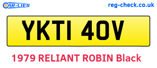 YKT140V are the vehicle registration plates.