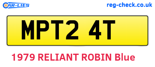 MPT24T are the vehicle registration plates.