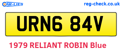 URN684V are the vehicle registration plates.