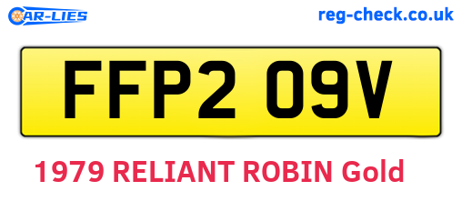 FFP209V are the vehicle registration plates.
