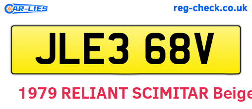 JLE368V are the vehicle registration plates.