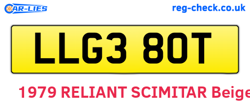LLG380T are the vehicle registration plates.