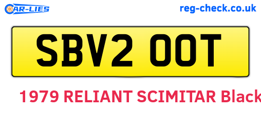 SBV200T are the vehicle registration plates.