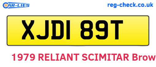 XJD189T are the vehicle registration plates.