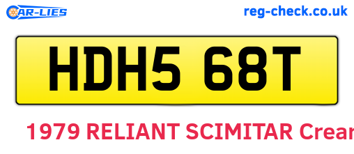 HDH568T are the vehicle registration plates.