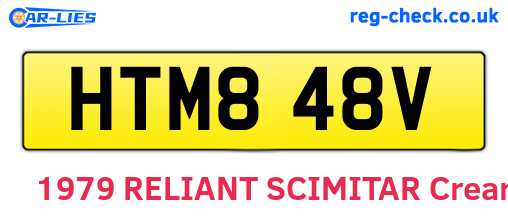 HTM848V are the vehicle registration plates.