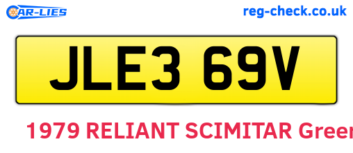 JLE369V are the vehicle registration plates.