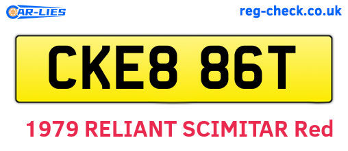 CKE886T are the vehicle registration plates.