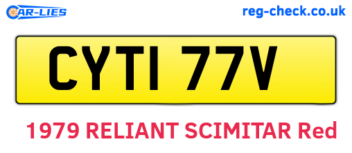 CYT177V are the vehicle registration plates.