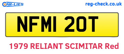 NFM120T are the vehicle registration plates.