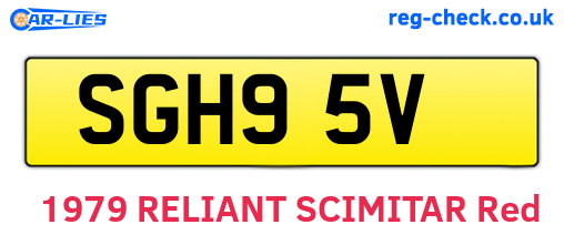 SGH95V are the vehicle registration plates.