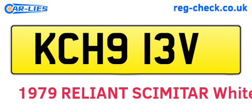 KCH913V are the vehicle registration plates.